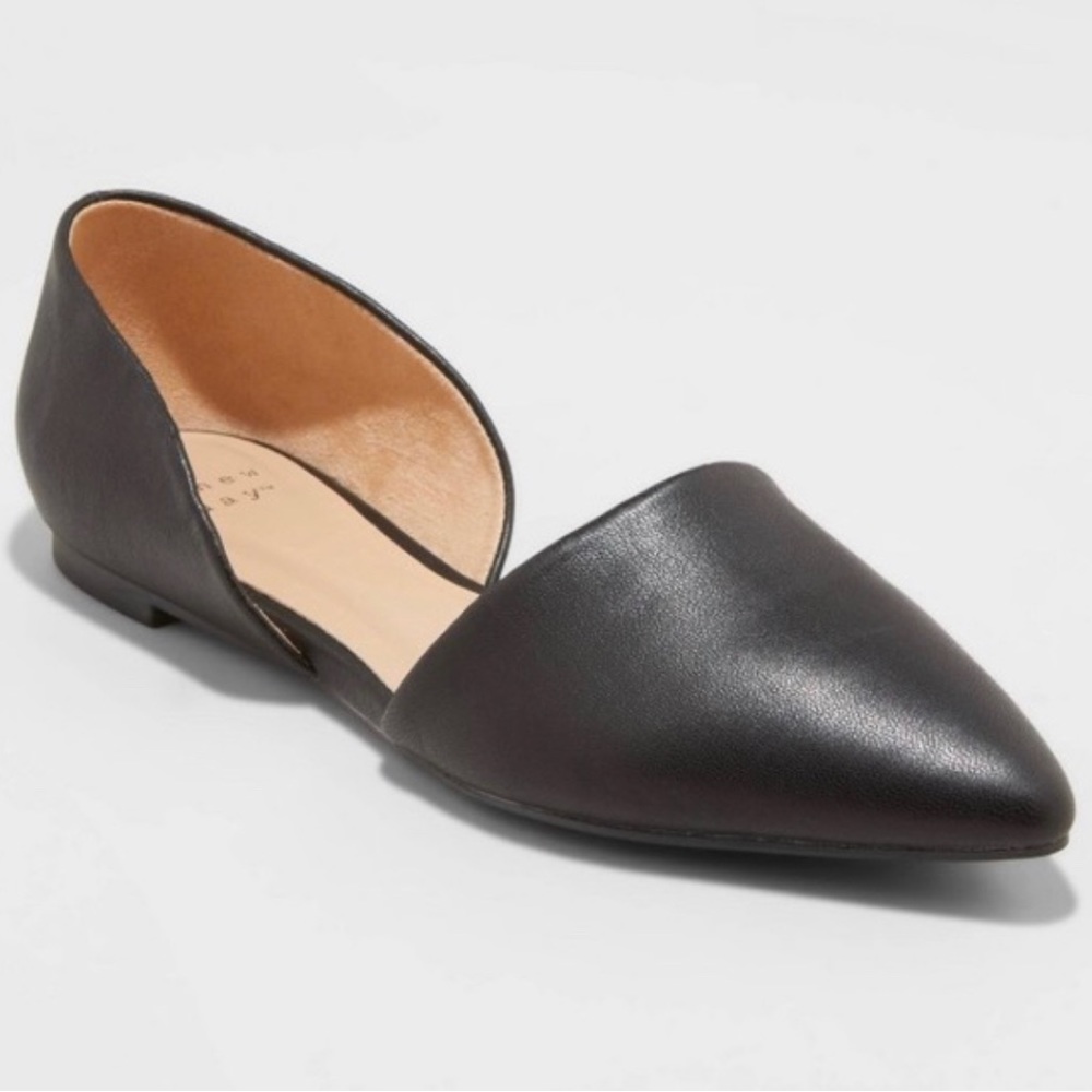 Target - A New Day Black Pointed Toe Rebeca Flats - 11